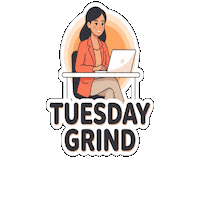 Weekday Grinding Sticker by Flowpio
