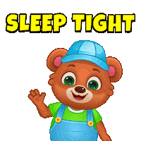 Good Night Teddy Sticker by Lucas and Friends by RV AppStudios