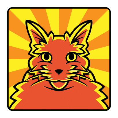 good morning cat Sticker