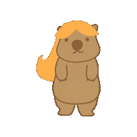 unswwit hair willow wit wombat Sticker