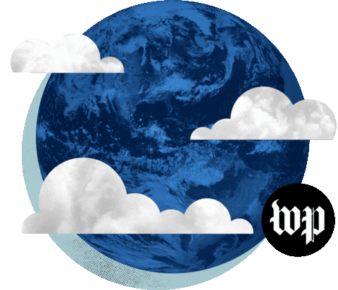 Moon Earth Sticker by The Washington Post