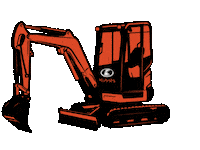 KubotaUSA construction build dig excavator Sticker