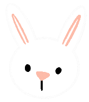 Staring Easter Bunny Sticker