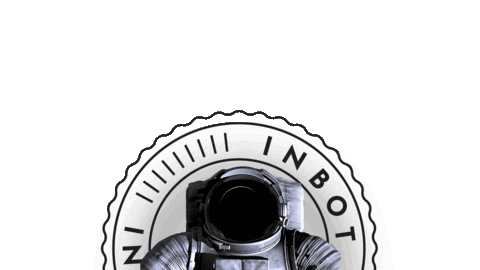 black and white space Sticker