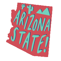 Fantaart arizona cactus arizona state zona Sticker