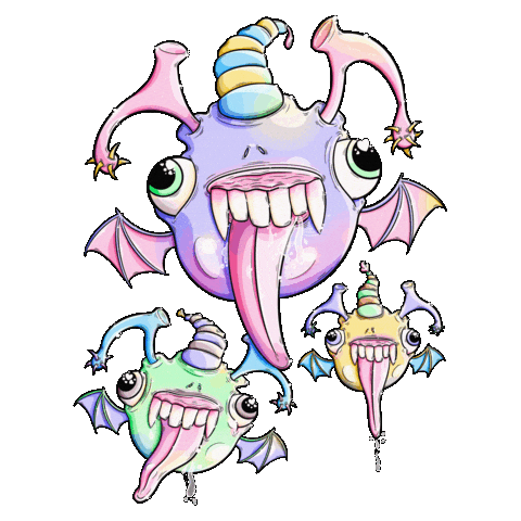 klamabang giphyupload monster bat bang Sticker