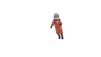 KaiCreative space floating space girl floating in space Sticker
