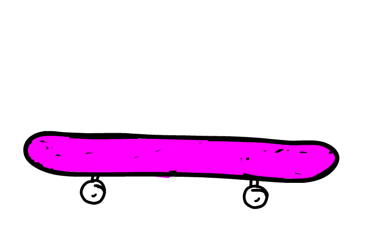 Pink Skate Sticker by Leon Nikoo