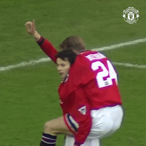 David Beckham Hug GIF by Manchester United