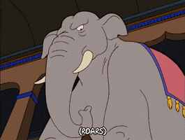 Episode 17 Elephant Roaring GIF by The Simpsons