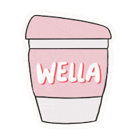 wellapro_anz coffee hair morning tea Sticker