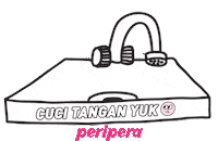 Hand Stay Safe Sticker by Peripera Indonesia