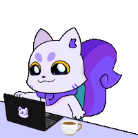 Working Home Office Sticker by Lucky Kat Studios