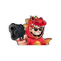 Hands Up Dragon Sticker by GAM3S.GG