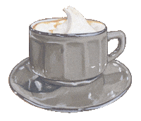Coffee Cup Sticker by haenaillust