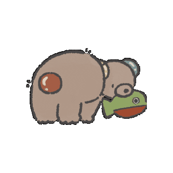 marble01 giphygifmaker くま さけ ビクマ Sticker
