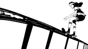 goldenwolf car black and white skateboarding skating GIF
