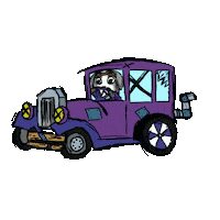 Krazyraces fun car racing driving Sticker