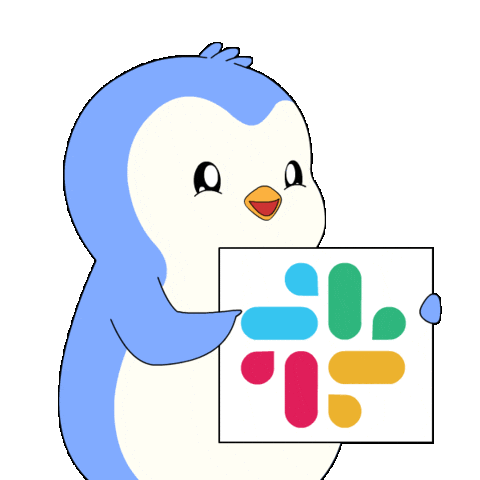 Calling Social Media Sticker by Pudgy Penguins