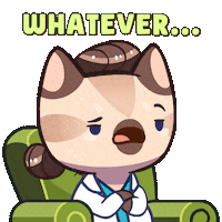 Yeah Right Whatever Sticker by Mino Games