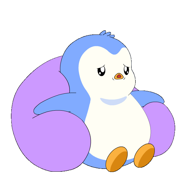 Tired Penguin Sticker by Pudgy Penguins