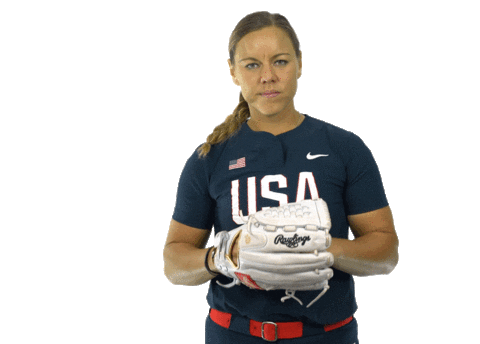Serious Team Usa Sticker by USA Softball