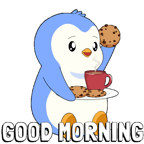 Good Morning Sticker by Pudgy Penguins
