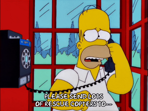 nervous homer simpson GIF