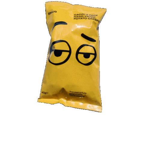 smugcompany smug potato chips smug face cacio e pepe Sticker
