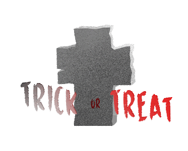 happy trick or treat Sticker by Fox & Co Design