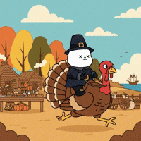 Fall Season Thanksgiving GIF by Kanpai Pandas