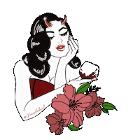 Girl Wine Sticker