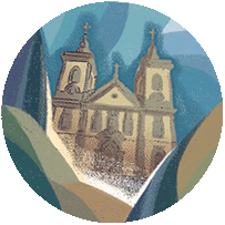 Aparecida Basilica Sticker by Portal A12