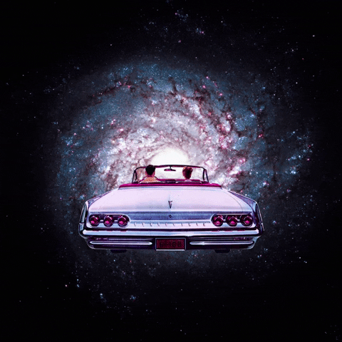 Taudalpoi art retro travel car GIF