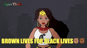 SuperChola animation superhero latina blm GIF