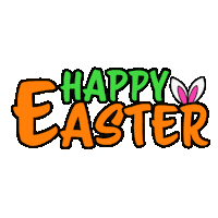 Easter Bunny Lettering Sticker