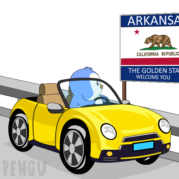 Travel Driving Sticker by Pudgy Penguins