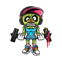 WeAreZombie workout gym zombie zombie labs Sticker