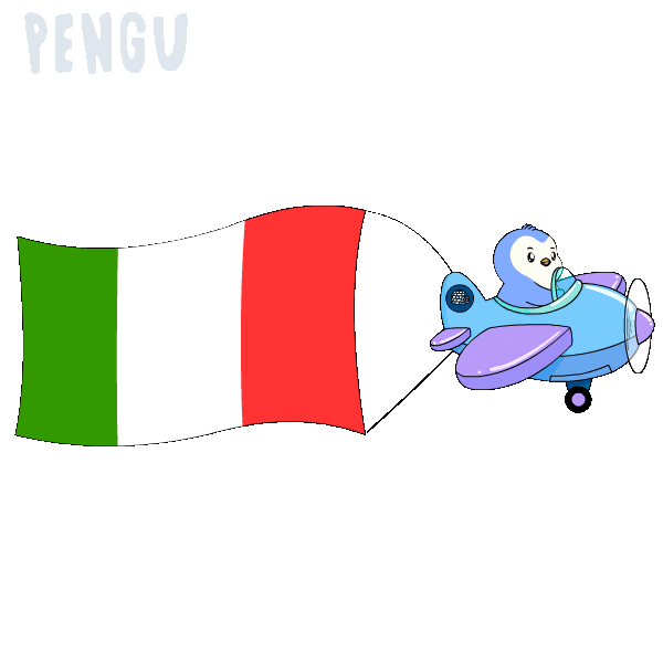 Italian Penguin Sticker by Pudgy Penguins