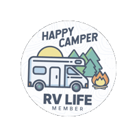 Fire Camping Sticker by RV LIFE Pro