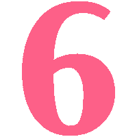 Pink Number Sticker