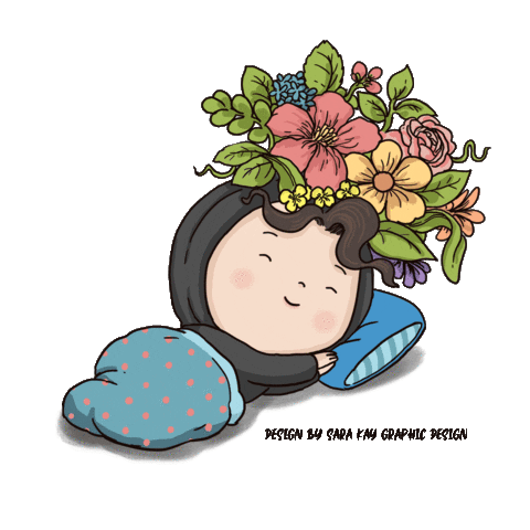 Good Night Sleep Sticker by Sara Kay Graphic Designs