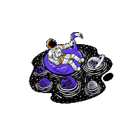 hostinger summer pool spaceman webhosting Sticker