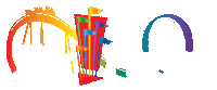 sixflags pride six flags Sticker