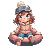 Boys Girls Snow Sticker