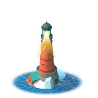 Lighthouse Seaport Sticker by Pixel Federation