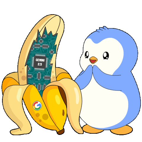Artificial Intelligence Penguin Sticker by Pudgy Penguins