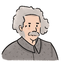 Einstein Doute Sticker by Artips