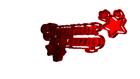 Summer Camp Red Logo Sticker by THANKS FOR THE INVITE