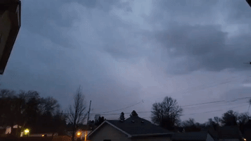 Storm Brings Lightning Flashes to Sky Over Saint Paul, Minnesota
